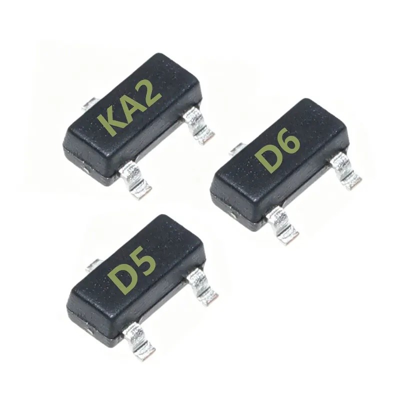 100 chiếc SMD diode SOT23 MBD4148A / MBD4148CA / MBD4148CC / MBD4148SE 5H D6 D5 D4 KA2 Miếng dán côn