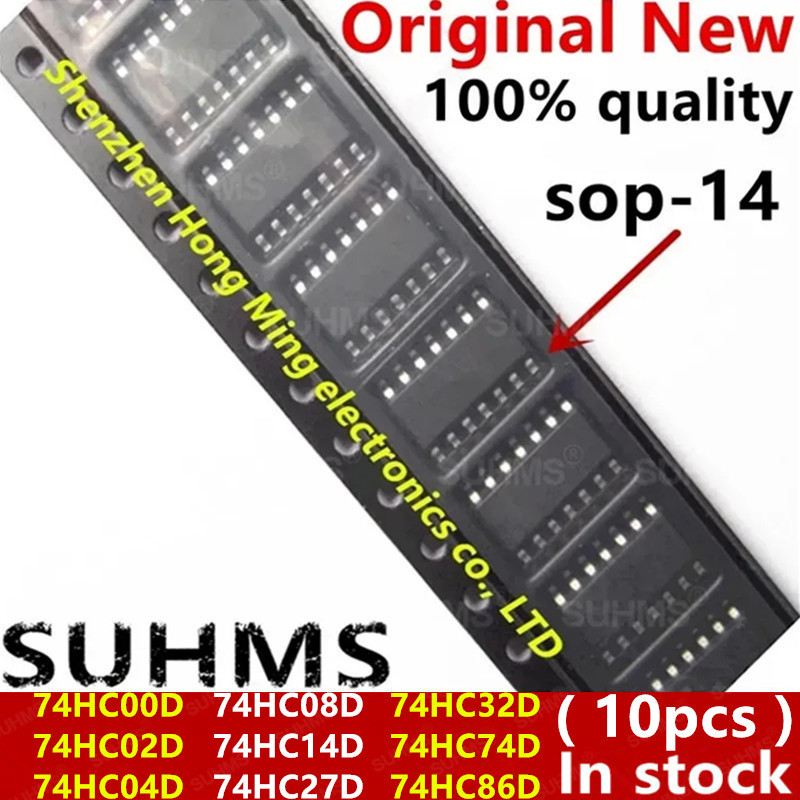 (10 chiếc) 100% Mới SN74HC14DR 74HC00D 74HC02D 74HC04D 74HC08D 74HC14D 74HC27D 74HC32D 74HC74D 74HC8