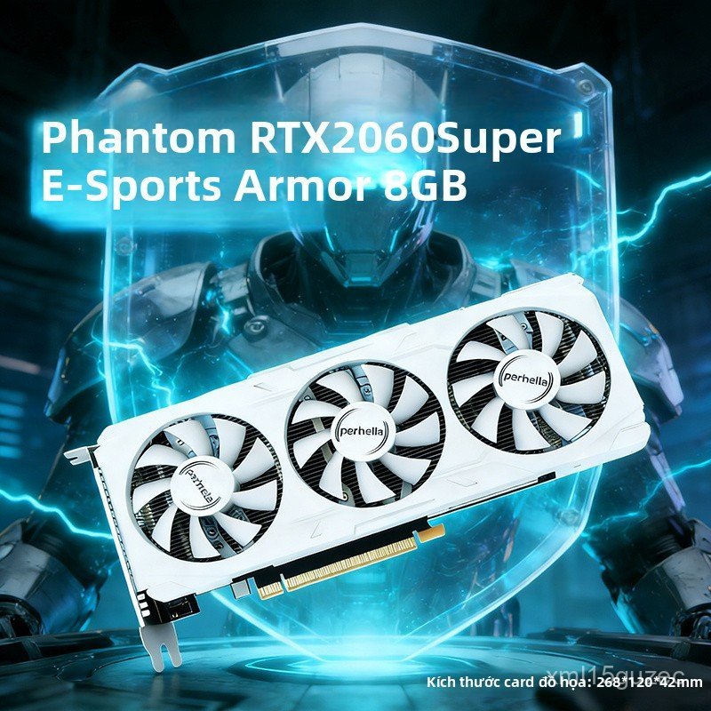 Card màn hình RTX 3060 Ti 2060 Super 8GB trắng cao cấp DIY PC gaming đồ họa cực mạnh bán chạy siêu n
