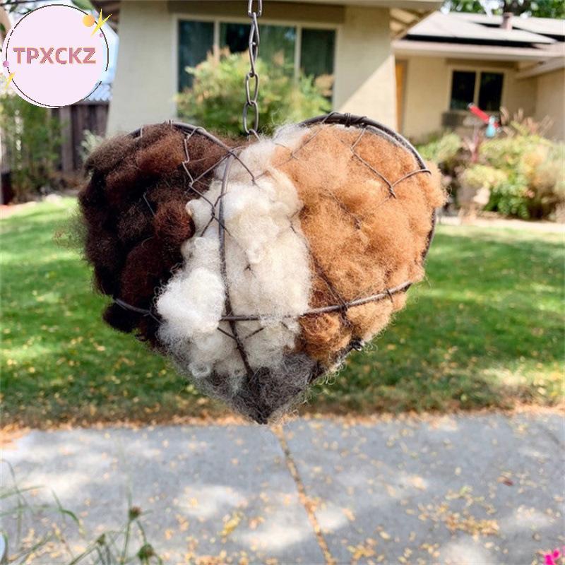 TPXCKZ Handmade Fiber Bird Nesting Heart Bird Nesting Heart Outdoor Yard Art Weing Nest Trang trí sâ
