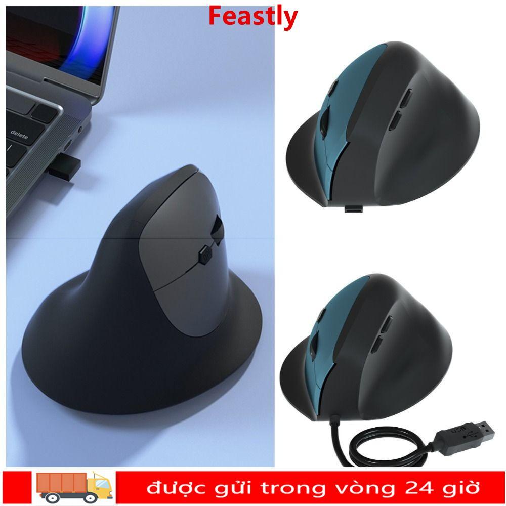 Chuột chơi game FEASTLY, Chuột chơi game 6 nút tắt tiếng thoải mái 2.4G, Chuột chơi game dọc 800 / 1