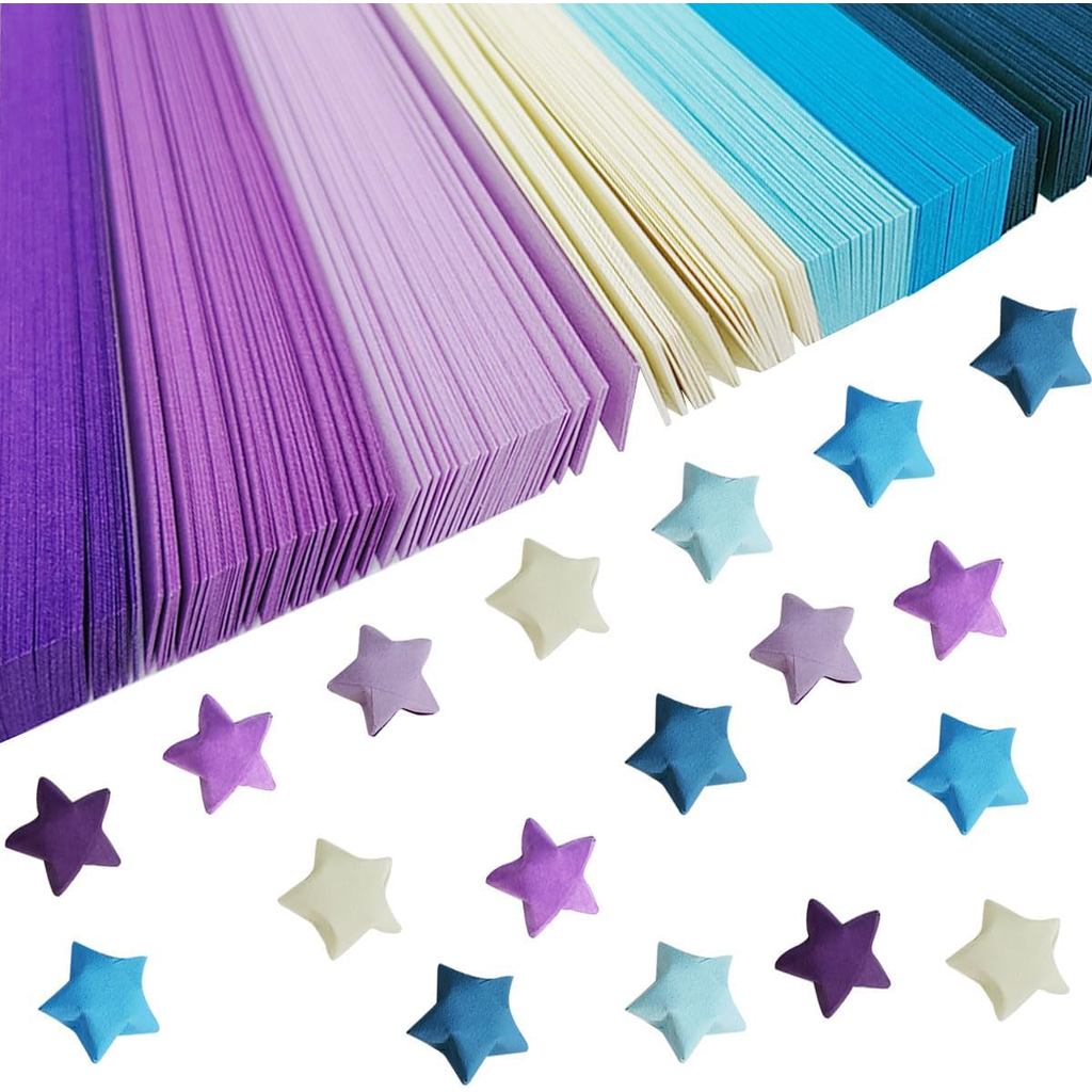1080 tờ Stars Dải giấy, Màu Gradient màu tím Ngôi sao giấy Origami, Dải giấy màu ngôi sao, tự làm Ng