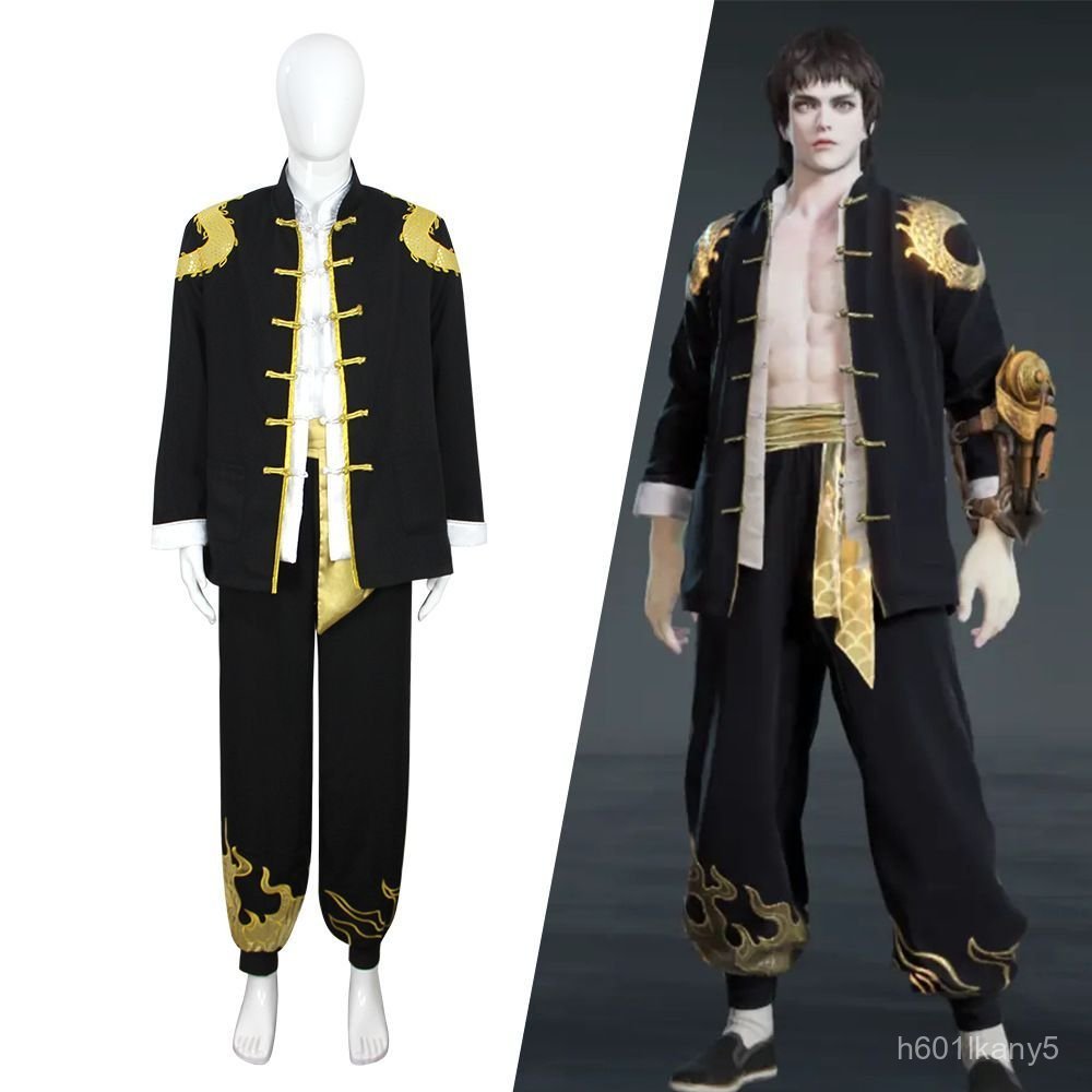 Bộ trang phục cosplay game Naraka Bladepark nhân vật nam áo đường trang màu đen đầy đủ phụ giao nhan