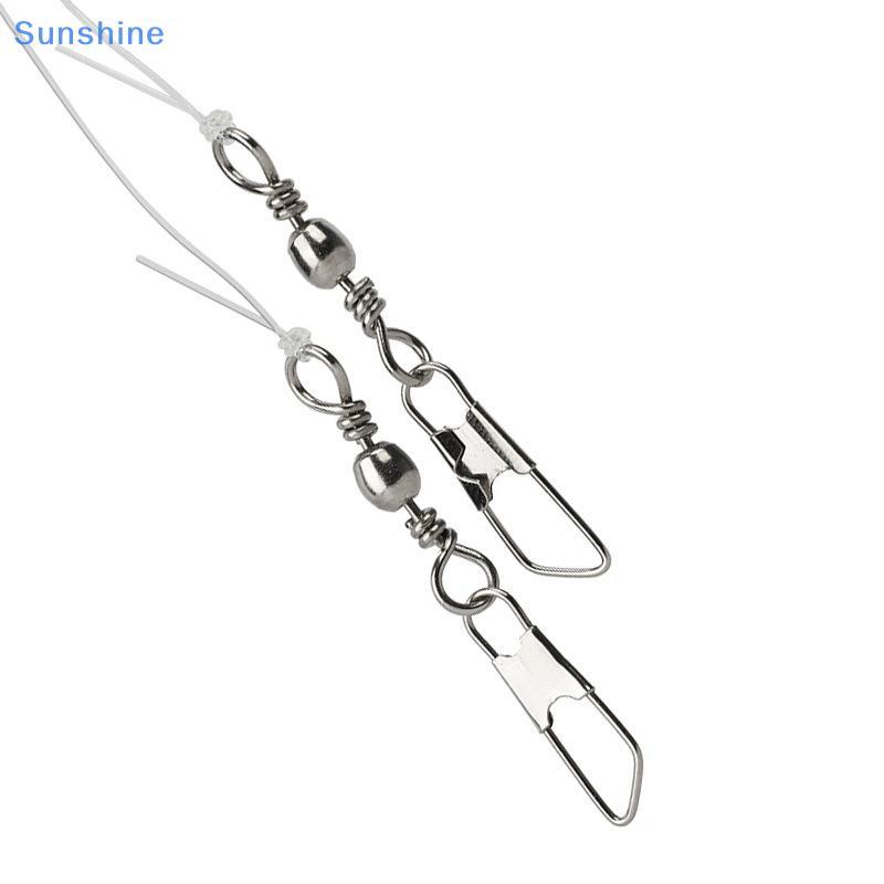 Sun Fishing Hook Chien Feather Octopus Glow-in-the Dark Bead String Hook 5 móc / dây Treo Bộ câu cá 