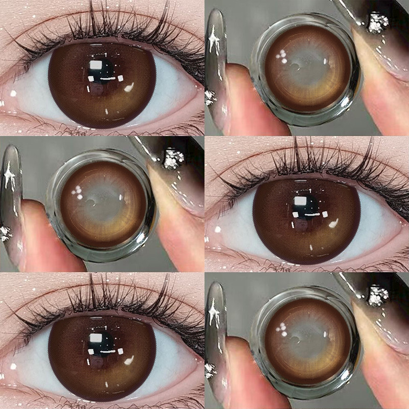 Kính áp tròng màu sô cô la ngọt ngào GDANSK mới, kính áp tròng màu nhóm nhạc nữ Hàn Quốc, 14.5mm