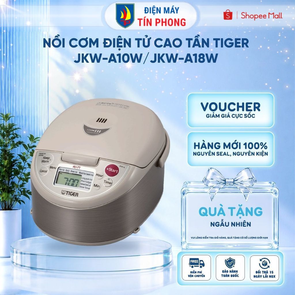 Nồi cơm điện tử cao tần Tiger JKW-A10W/JKW-A18W - SX Nhật Bản -1.0/ 1.8 lít - Điện 220V - Chính hãng