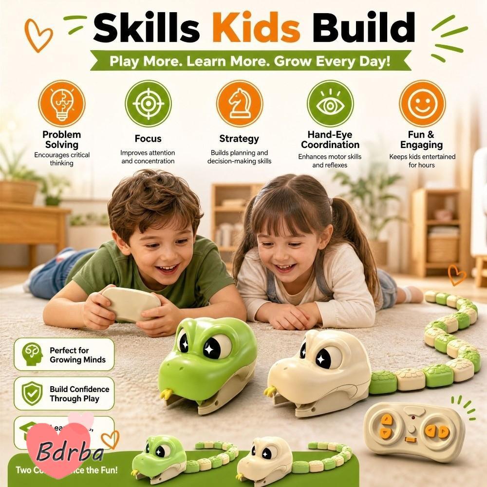 Rắn điều khiển từ xa BDRBA, Bộ sưu tập từ tính động vật hoạt hình Đồ chơi từ tính rắn tham lam, Tươn