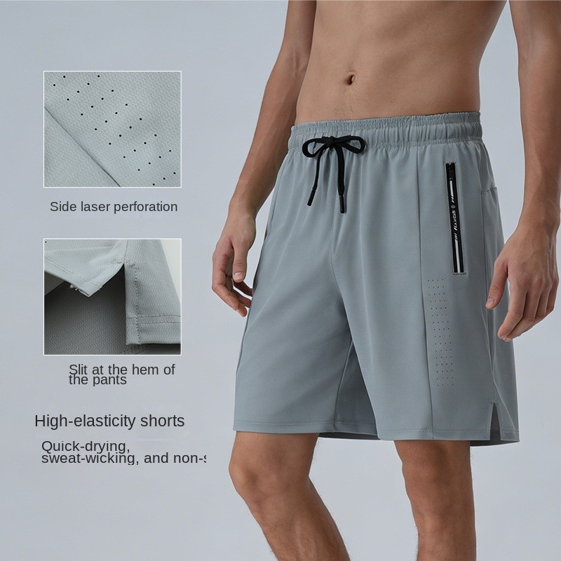 Sports Shorts Men's Outdoor Running Workout Quick-Drying Highly-Elastic plus Size Loose Training Fif