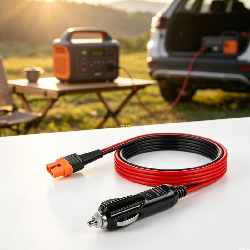Btsg Ổ cắm nhẹ hơn sang cáp nguồn XT60iF Bộ chuyển đổi sạc xe 14AWG DC12V 24V XT60iF Cáp sạc xe hơi 
