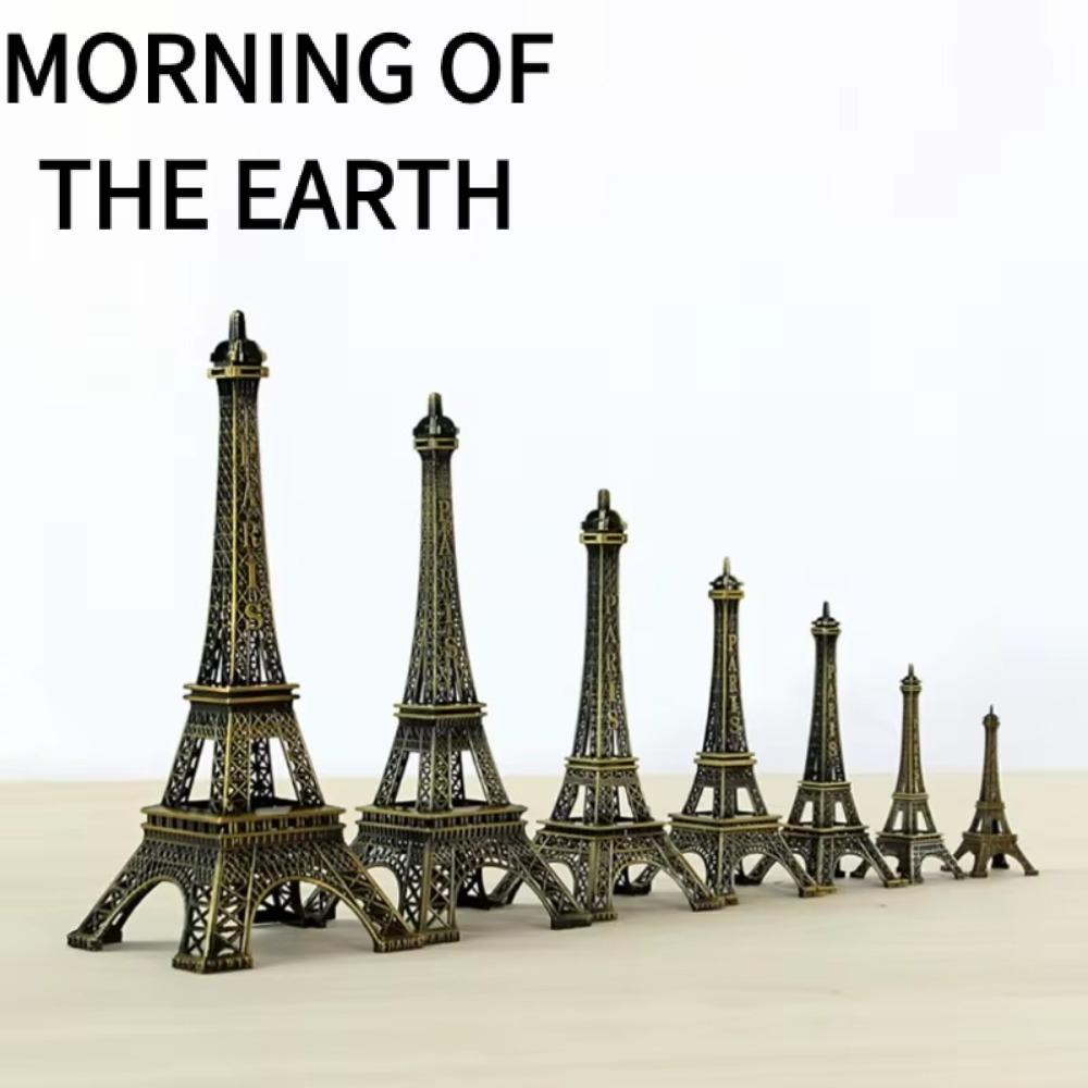 MORNING OF THE Eiffel Tower Model, Tượng tháp Eiffel thiết kế tinh tế bằng đồng, Kim loại 7 kích cỡ 