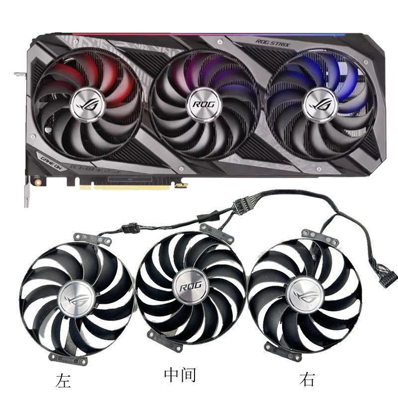 Bán chạy [Phụ kiện làm mát] Quạt Card đồ họa Asus 3080Ti 3070 Raptor 3090 6700xt 6800 ROG STRIX chín