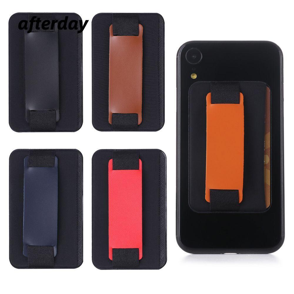 AFTERDAY568 1 CÁI Đựng Thẻ Lycra Dính Miếng Dán Co Giãn Thời Trang Thẻ ID