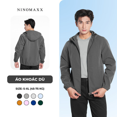 Áo Khoác Dù Nam Basic Mũ Trùm Nhiều Màu NINOMAXX 2409012