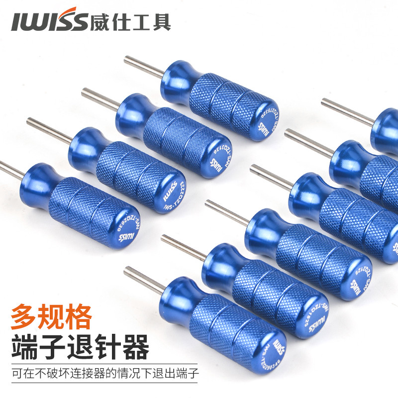 IWISS Xe Kết Nối Nhà Ga Ejector Ejector Pin AMP Pin Cắm Pin Loại Bỏ Pin Dụng Cụ
