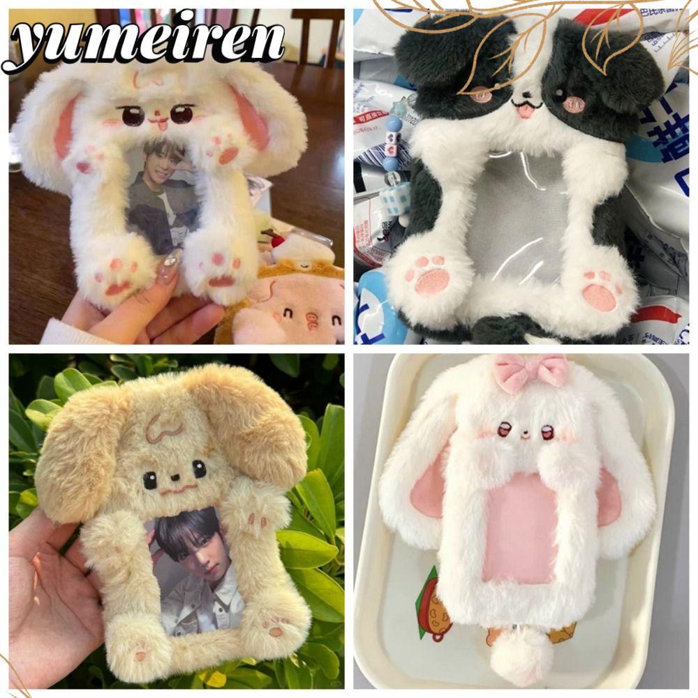 YUMEIREN Photocard, Sang Trọng Tai Thỏ / Border Collie Photo Card Holder, Hoạt Hình Đa Năng Thẻ Tay 
