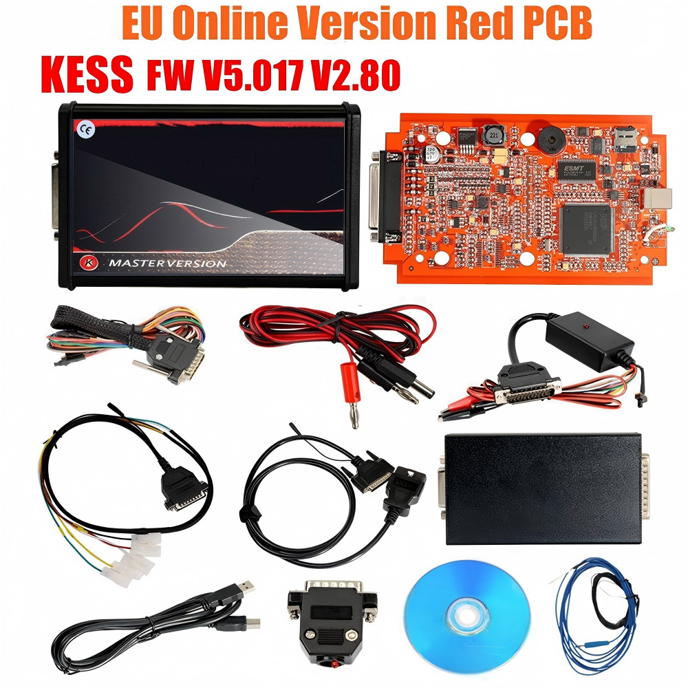 KTAG V2.25 V7.020 PCB Đỏ Với Bộ Lọc Murata Chính Hãng KESS V2.80 V5.107 4LED ECU Chip Điều Chỉnh Lập