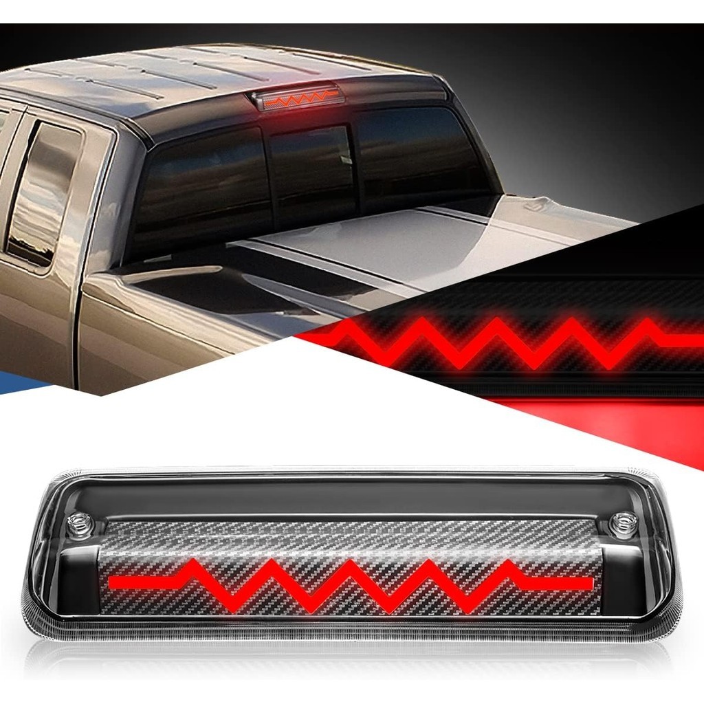Auto Dynasty Carbon Fiber Look Sequential Heartbeat LED Đèn phanh đuôi thứ ba Tương thích với Ford F