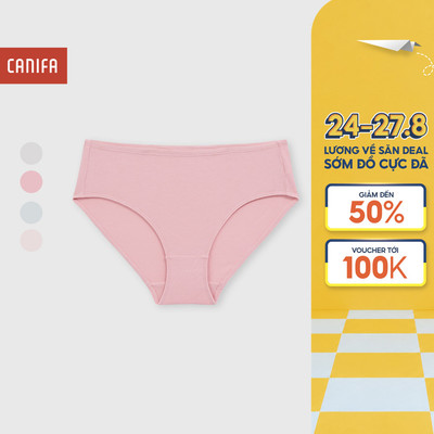 Quần lót tam giác nữ CANIFA dáng bikini chất cotton thấm hút co giãn thoáng mát 6UP26A005
