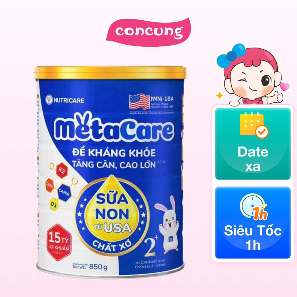 SPDD công thức Metacare 2+ 850g (Xanh)
