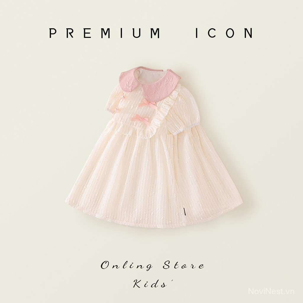 Baby's collared dress2026Children's pink sweet princess dress