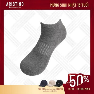 Tất Nam cổ ngắn ARISTINO dệt sợi thoáng khí, bảo vệ bàn chân với công nghệ kháng khuẩn, khử mùi ASC069