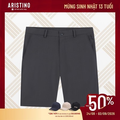 Quần Short Âu Kẻ Nam Aristino Regular Fit ASO059AS3