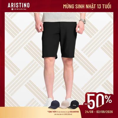 Quần Short Thể Thao ARISTINO Regular Fit dáng suông rộng, màu sắc trung tính dễ phối đồ - ASO020AS2