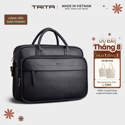Cặp công sở Trita (Thời trang nam đựng vừa laptop 15 inch - Cặp da TCA10) Bagsmart