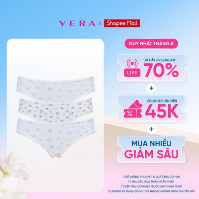 [NEW ARRIVAL] COMBO 3 Quần lót bikini nữ Misaki cotton 4C in - M1087