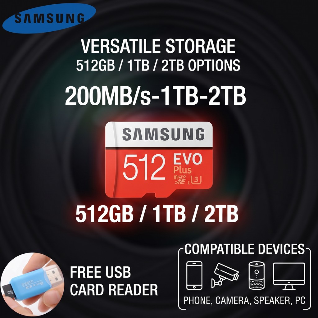 Thẻ Nhớ Samsung 512GB 1TB Thẻ SD Tốc Độ Cao micro SD Card 2TB