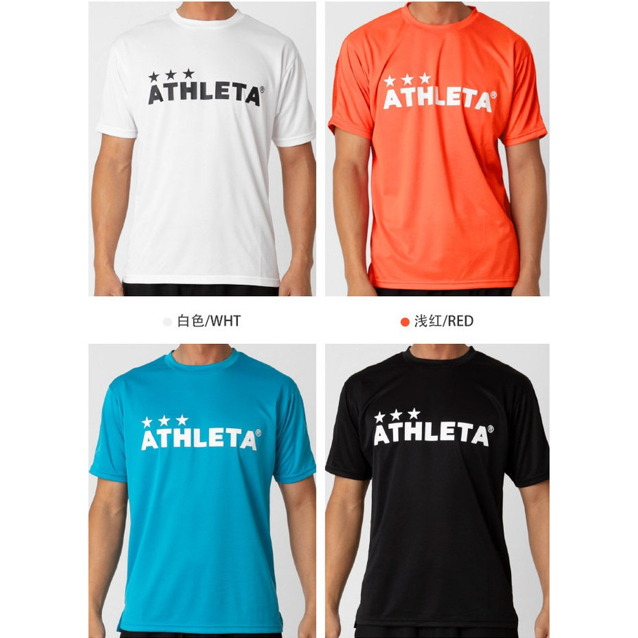 ATHLETA Ngực Logo In Hình Nam 100% Cotton Cao Cấp Thể Thao Tay Ngắn Huấn Luyện Bóng Đá Nhiều Màu Tho