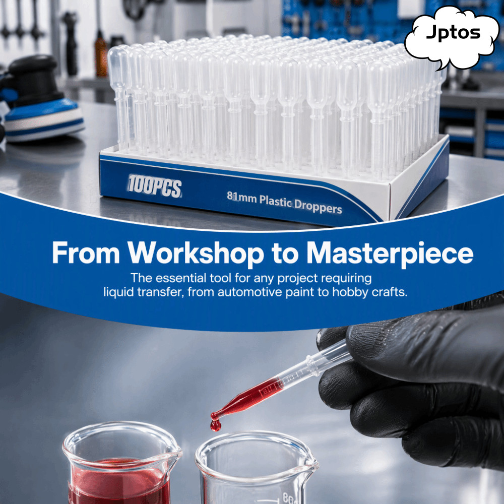 JPTOS 100 chiếc Pipet nhỏ giọt dạng lỏng, Pipet chuyển dùng một lần 1,5m, Pipet nhựa có hiệu chỉnh d