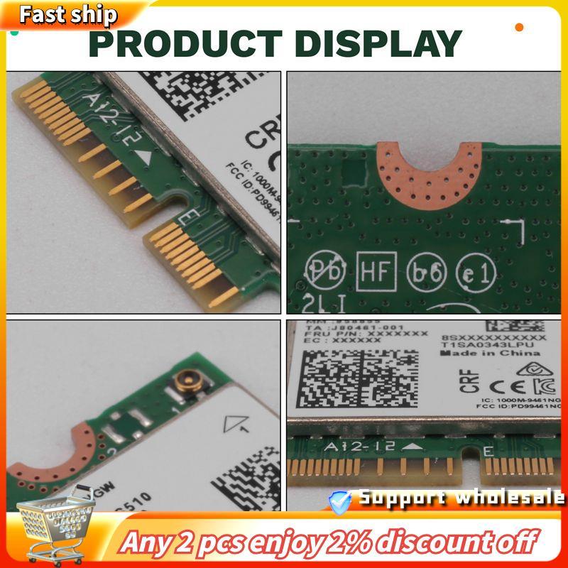 Còn hàng-PCB WiFi Card cho 9461NGW WiFi AC 9461 2.4G / 5G Dual Band 802.11AC M2 Key E CNVI Bluetooth