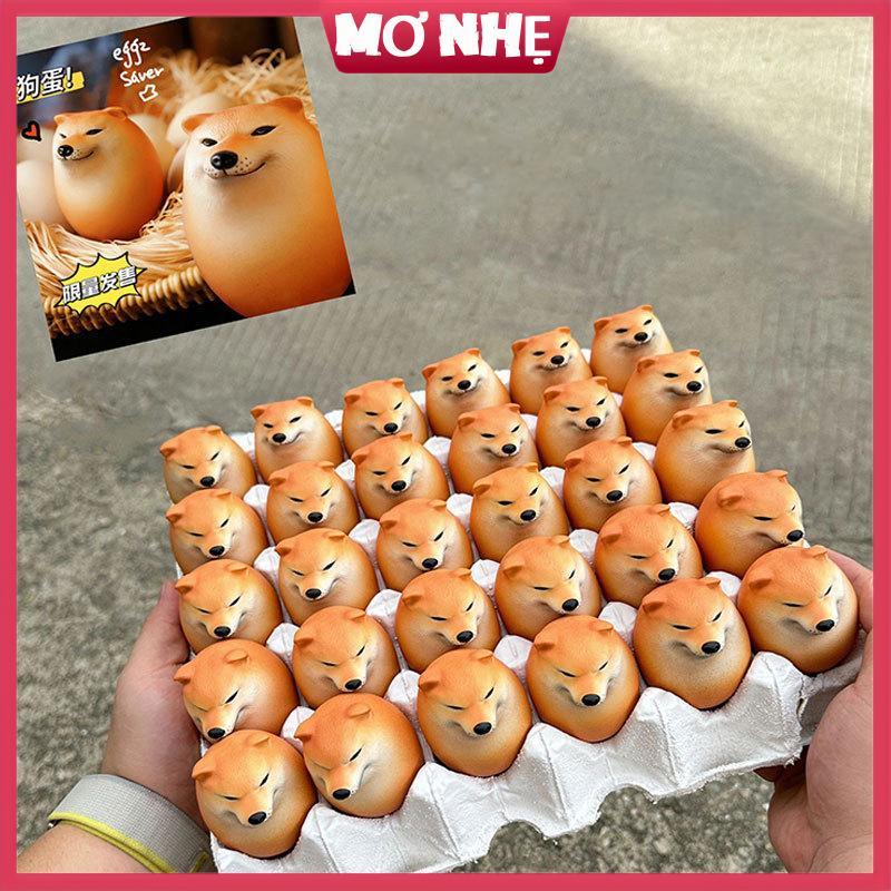 Mơ Shiba Inu Egg shape PVC bàn Dog & Egg Union Decor-fun Christmas Gift mơ Mơ