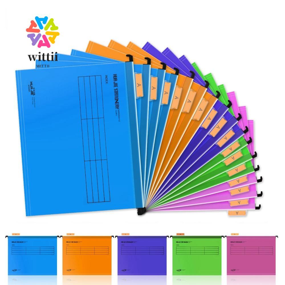 Tệp treo WITTII A4, Thư mục lao động nhanh loại treo PVC A4, có màu móc ngẫu nhiên A4 treo thư mục t