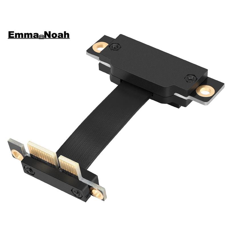 Cáp nâng PCIE X1 Dual 90 độ Góc phải PCIe 3.0 X1 sang X1 Cáp nối dài 8Gbps PCI Express 1X Riser Card