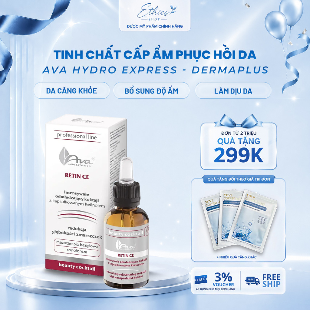 [Chính Hãng] Tinh Chất AVA Hydro Express Phục Hồi, Làm Dịu, Cấp Ẩm Chuyên Sâu 30ml