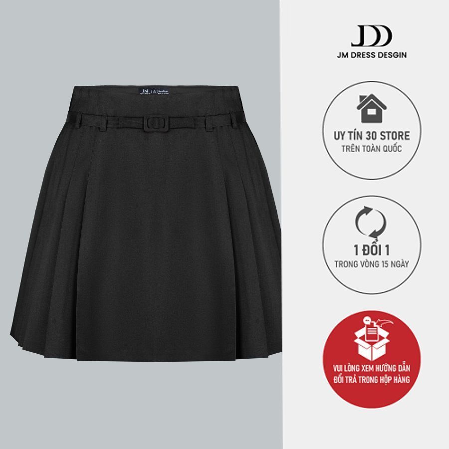 Chân váy xếp ly sườn đai bản nhỏ 4S09.2502K, chân váy tennis kèm đai thiết kế bởi JM Dress Design