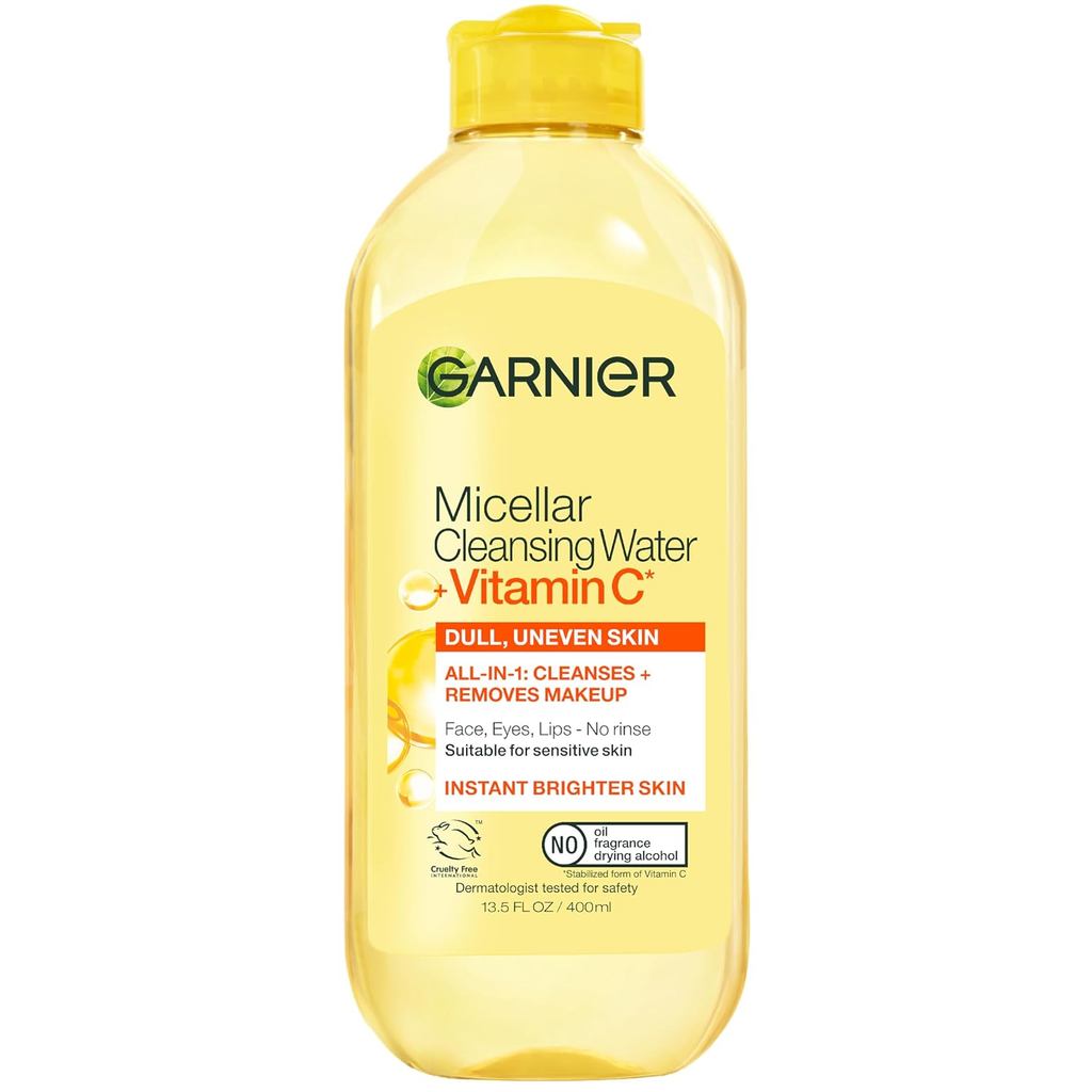 Garnier Micellar Water with Vitamin C, Sữa rửa mặt & Tẩy trang, Làm sáng & Dưỡng ẩm, Dành cho mọi lo