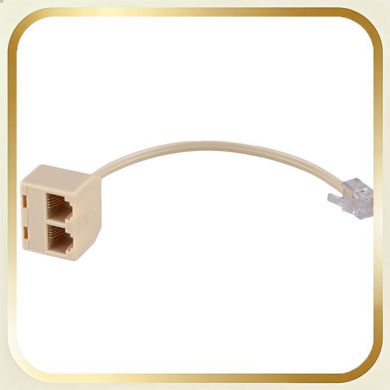 (COD) Bộ Chia Điện Thoại RJ11 6P4C 1 Nam Sang 2 Nữ Adapter RJ11 Sang RJ11 Tách Phụ Kiện Điện Thoại