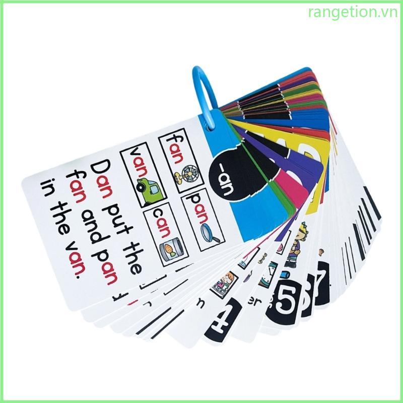 Thẻ học tập Phonics giáo dục RAN Thẻ Flashcards chống nước cho trẻ em