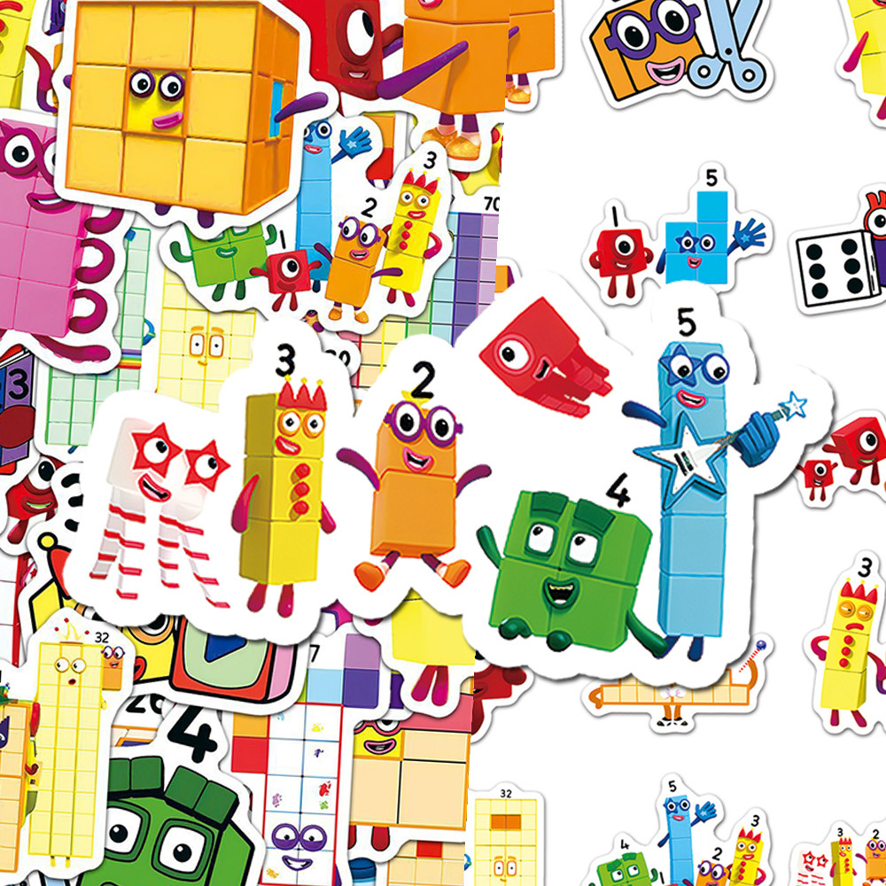 100 Numberblocks Numberblocks Dán Hoạt Hình Ngộ nghĩnh Nhỏ Biểu Hiện Dán diy Notebook