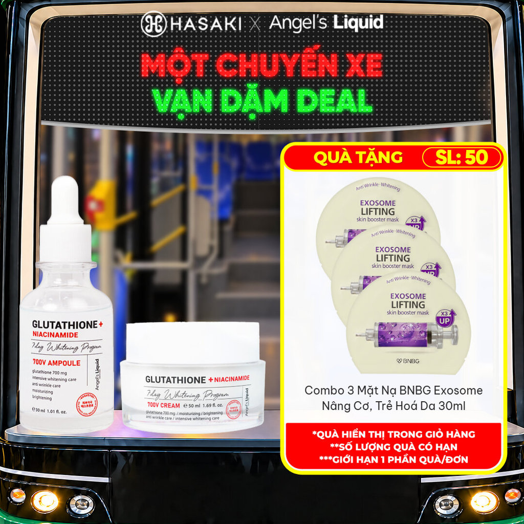 [BULSAN - DAILY] Combo Angel's Liquid Serum 30ml + Kem Dưỡng 50ml Mờ Thâm Nám Hasaki Sản Phẩm Chính 