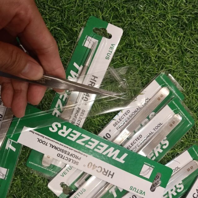 Set 10 Cây Nhíp Nhặt Lông Yến VETUS Siêu Nhọn Inox Toàn Phần ST12 và ST15, Nhíp Gắp Linh Kiện Điện T