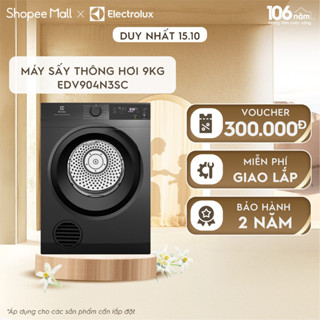 Chỉ giao miền Nam - Free giao lắp - Máy sấy thông hơi Electrolux 9kg UltimateCare 300 - Xám đen Onyx EDV904N3SC