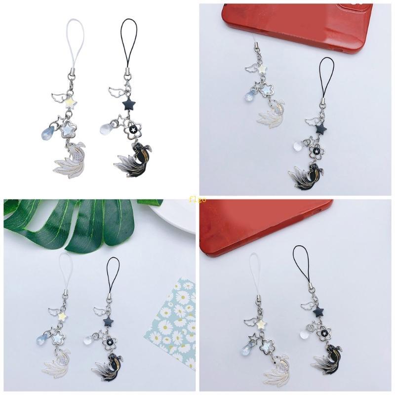 Cute Kois Fish Star Keychain Lanyard String Fashion Straps Decor for Phone Cases