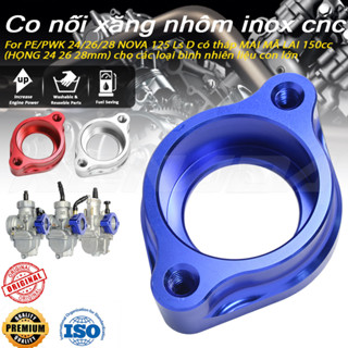  KENADA RACING Co nối xăng nhôm inox cnc nguyên khối dùng PE PWK 24 26 28 NOVA 125 Ls D có tháp MAI MÃ LAI 150cc  HỌNG 24 26 28mm  cho các loại bình nhiên liệu con lớn 