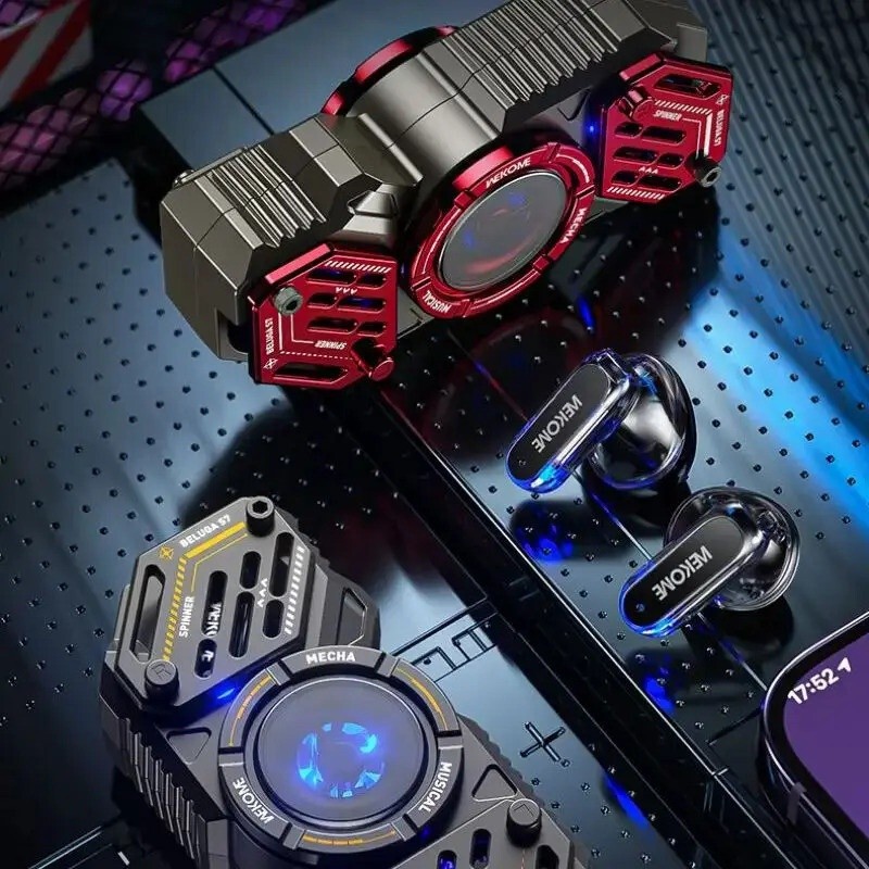 Fidget Spinner Shaped Earbuds V5.3 Bluetooth Earphones Sport Headset For HUAWEI Xiaomi Earbuds