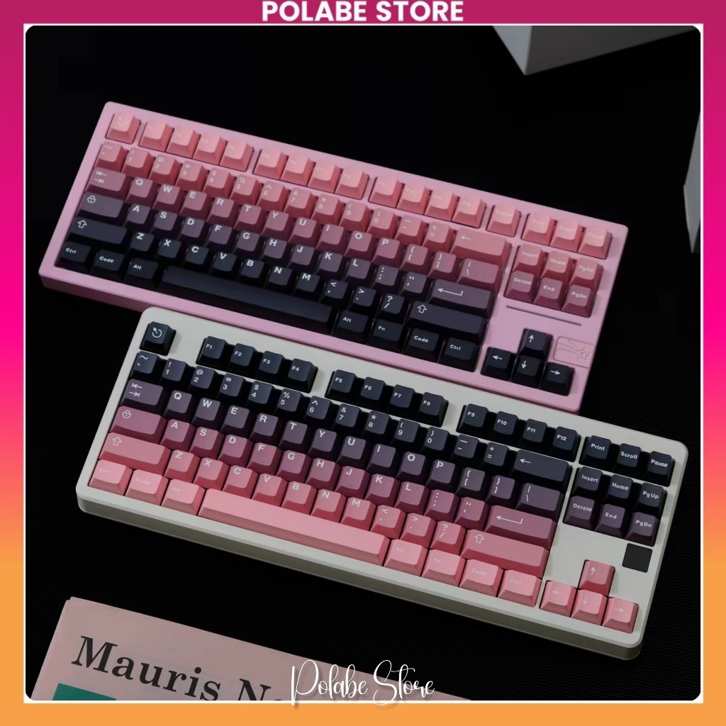 Keycap Aifei Gradient Pastel profile Keycap Pyga double shot bàn phím cơ keycap cmk Mitoby Factory