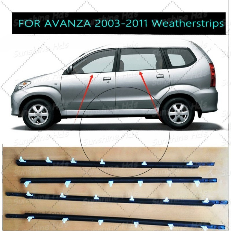 Dành Cho Toyot a Avanza 2003 - 2011 Weatherstrip Window Seal Door Outside Moulding Glass-Moulding Wi